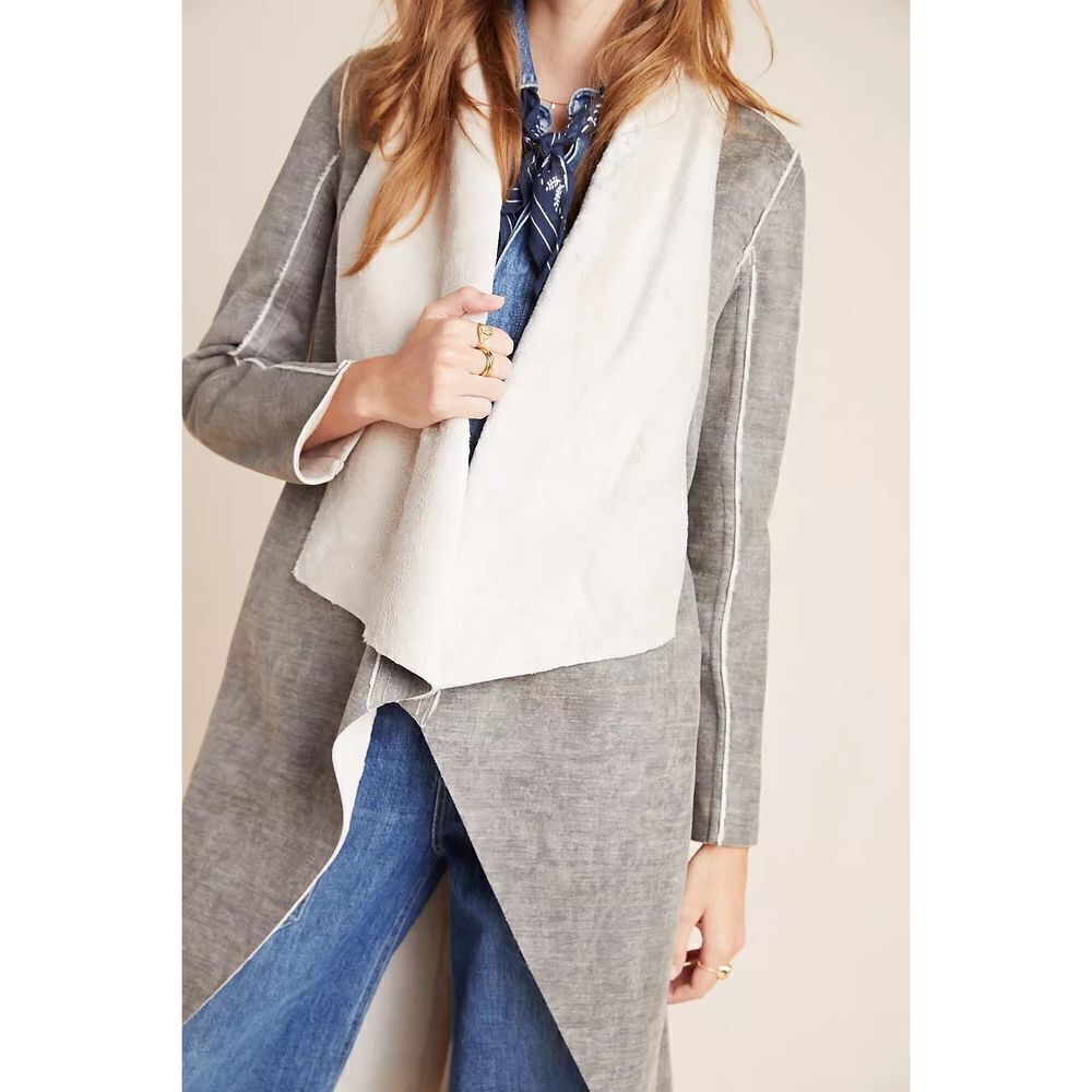 Anthropologie x Amadi Camilla Sueded Sherpa Jacket Size S New